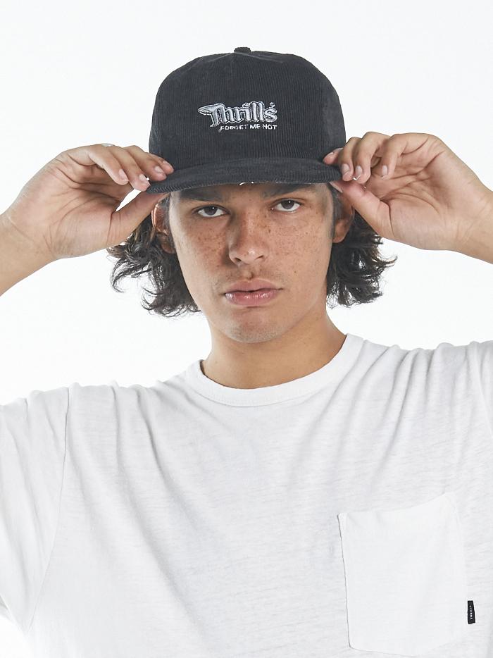 Forget Me Not 5 Panel Cap -  Black