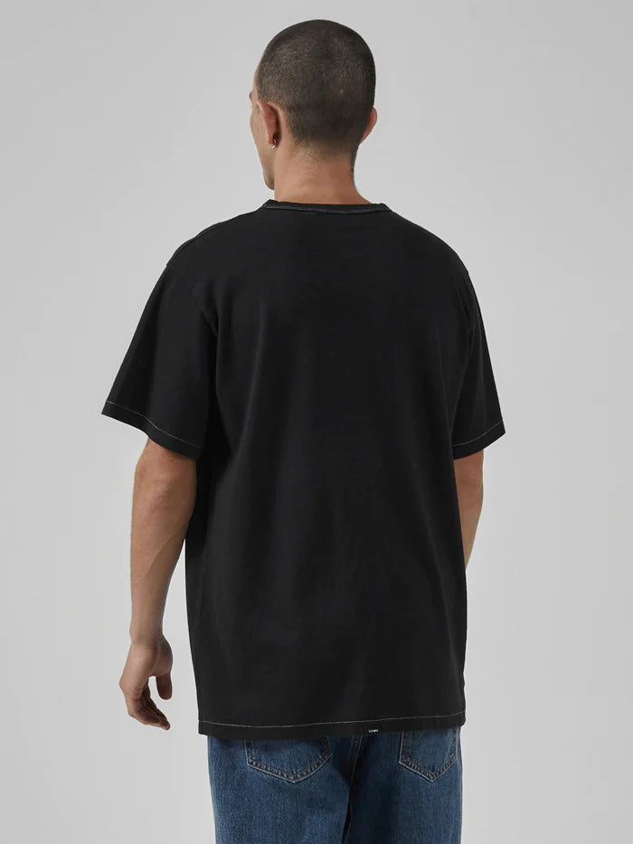 Hemp Wake Up In Paradise Merch Fit Tee - Washed Black