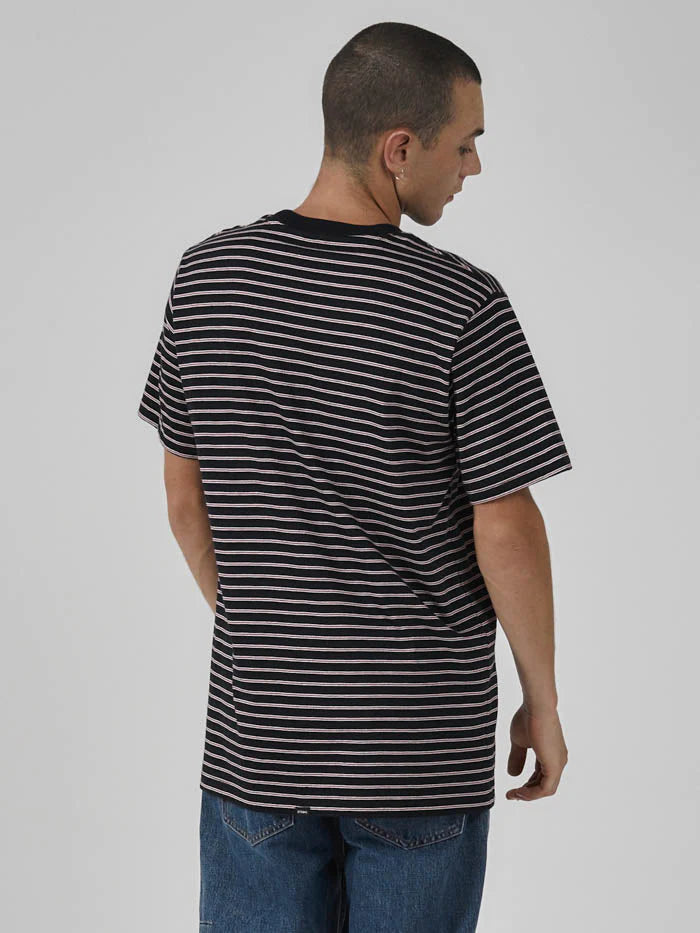 Transfixed Stripe Merch Fit Tee - Dark Navy