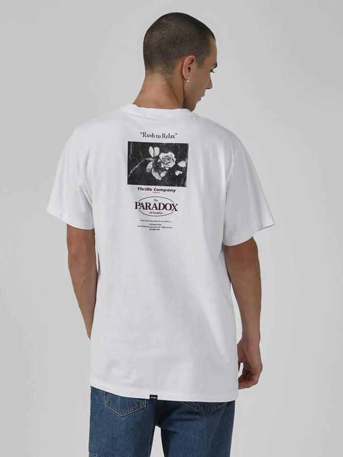 The Paradox of Paradise Merch Fit Tee - White