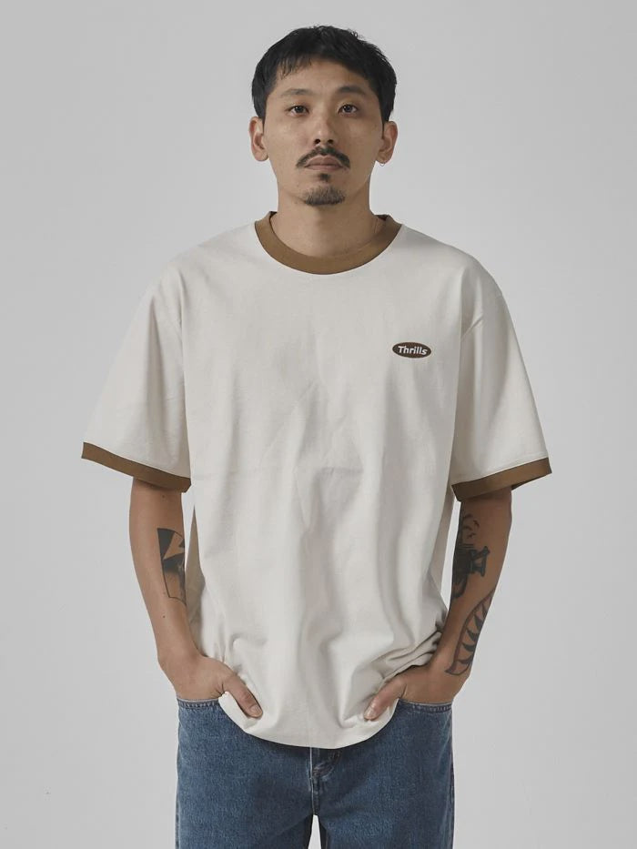 Thrills Oversize Fit Ringer Tee - Unbleached