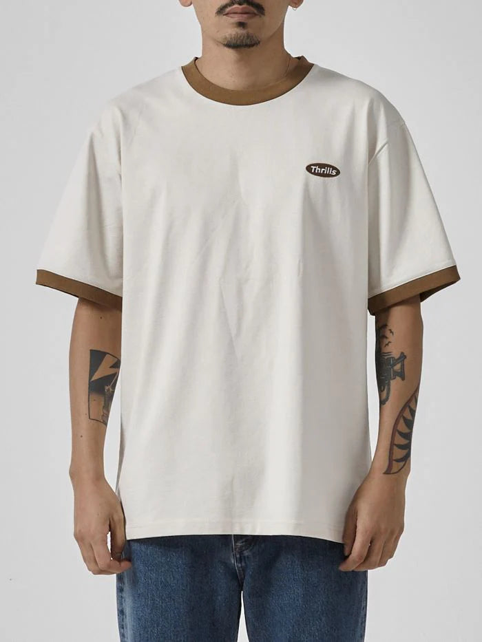 Thrills Oversize Fit Ringer Tee - Unbleached