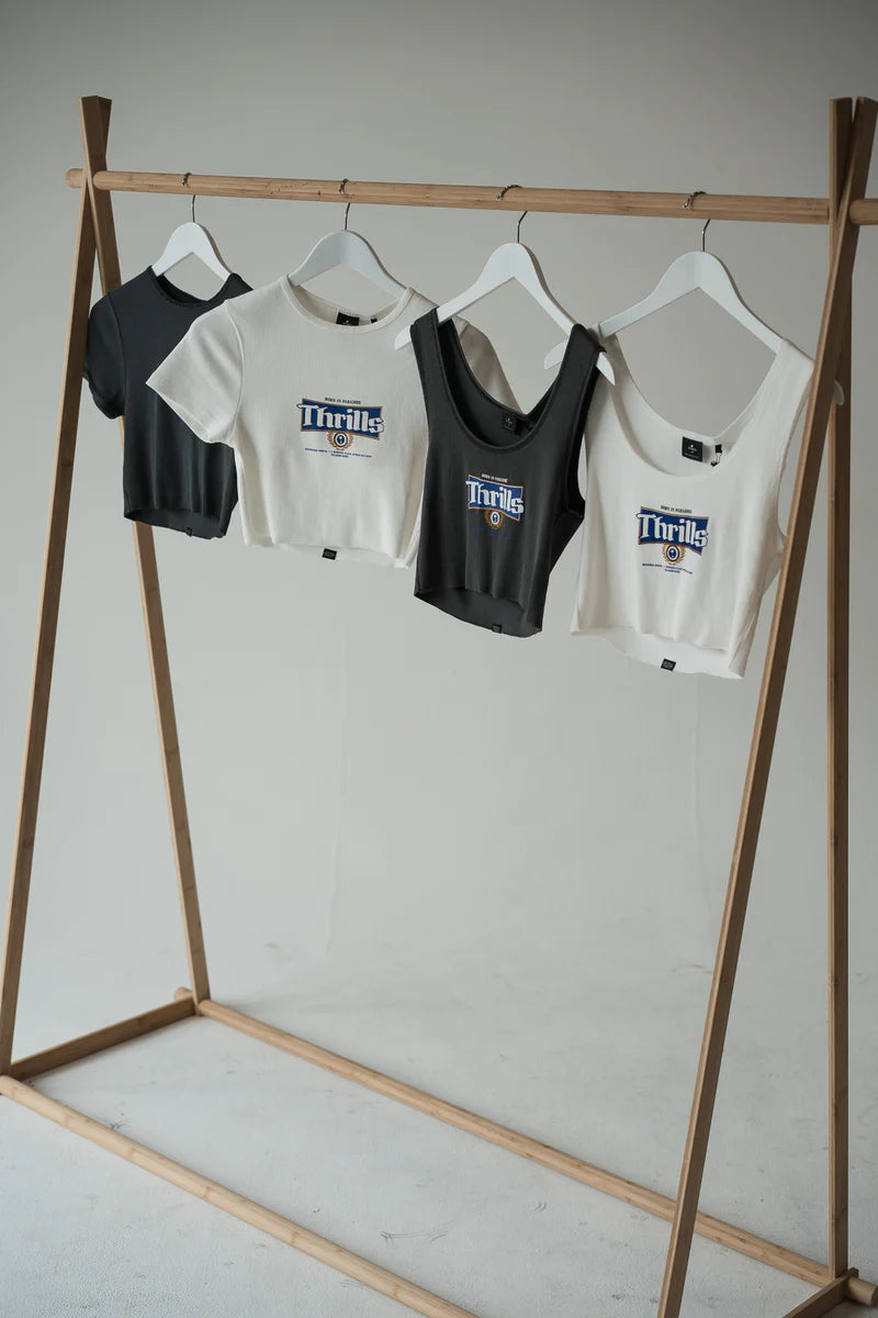 King Of Thrills Baby Crop Tee - Merch Black