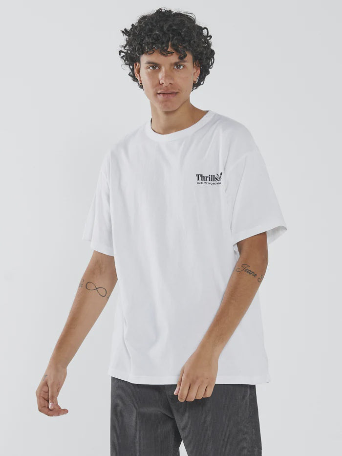 Thrills Workwear Box Fit Tee - White