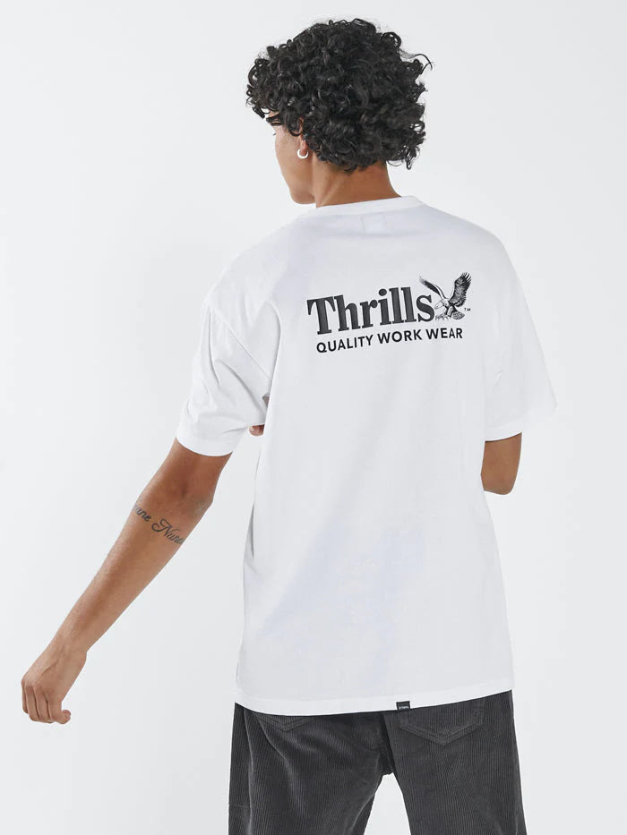 Thrills Workwear Box Fit Tee - White