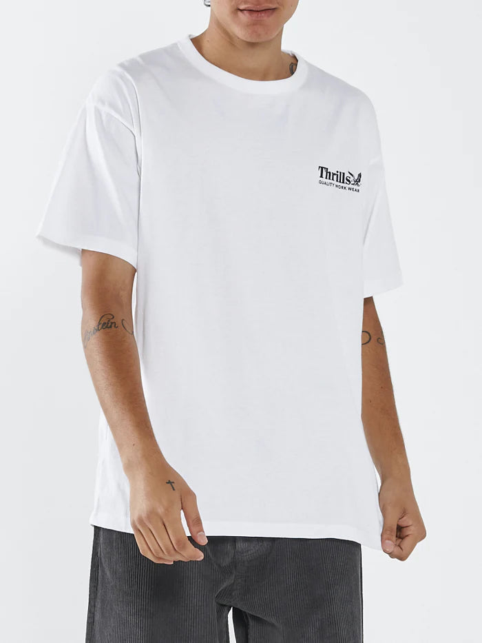 Thrills Workwear Box Fit Tee - White