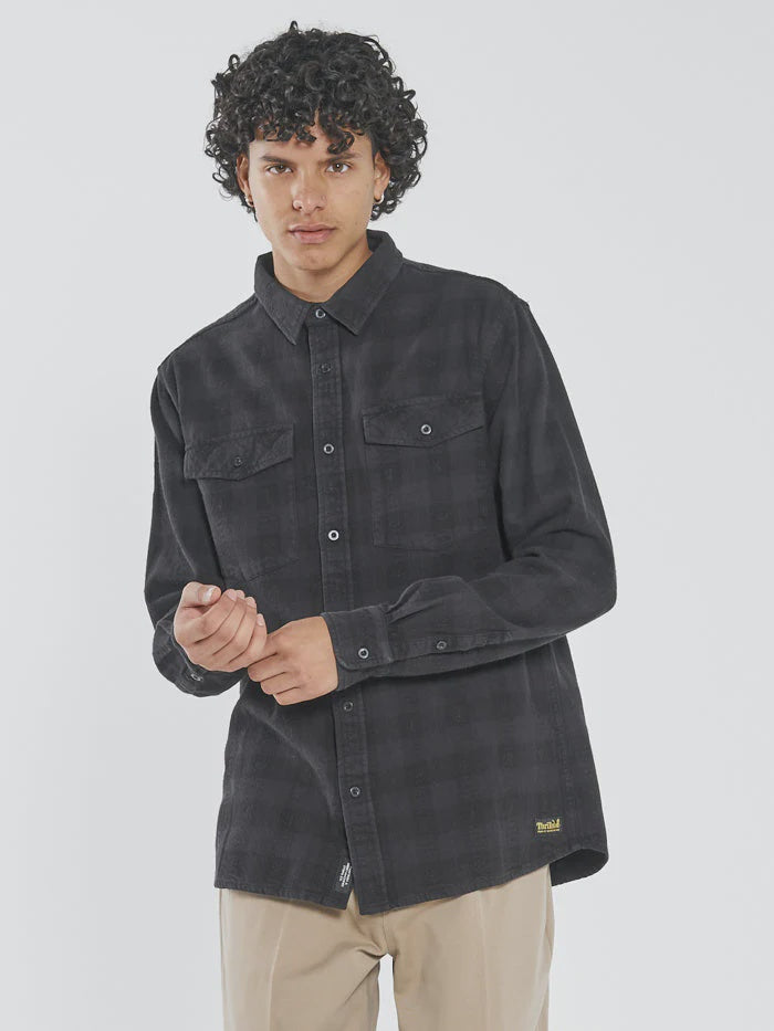 Liste Long Sleeve Flannel - Black