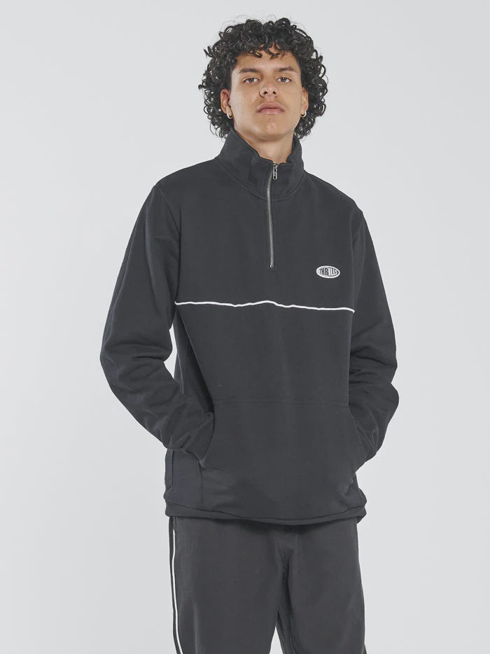 Two Tone 3/4 Zip Fleece - Black