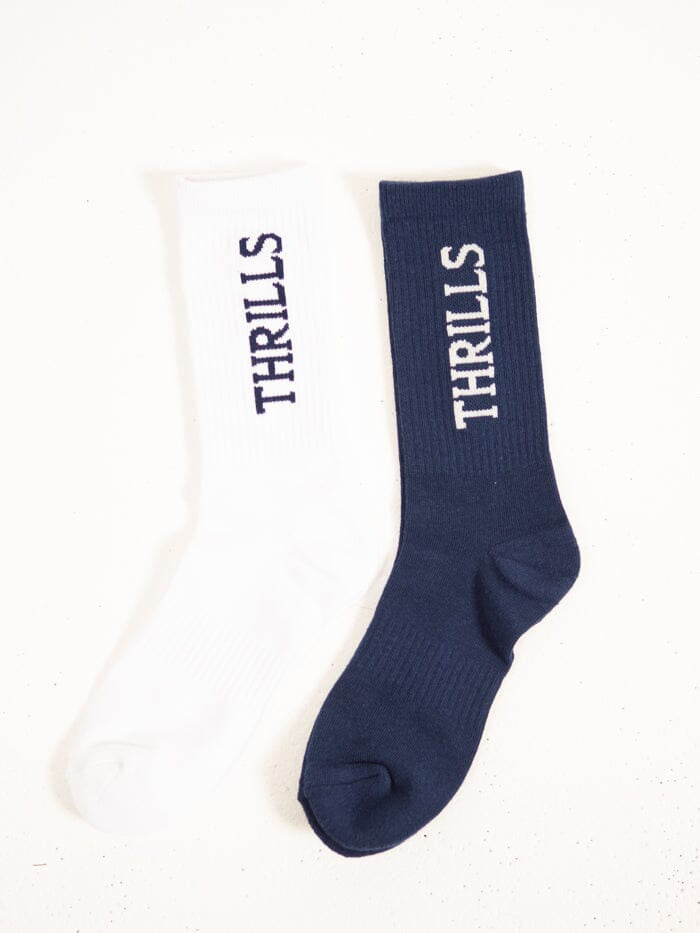Thrills Chariot 2 Pack Sock - White/Eclipse