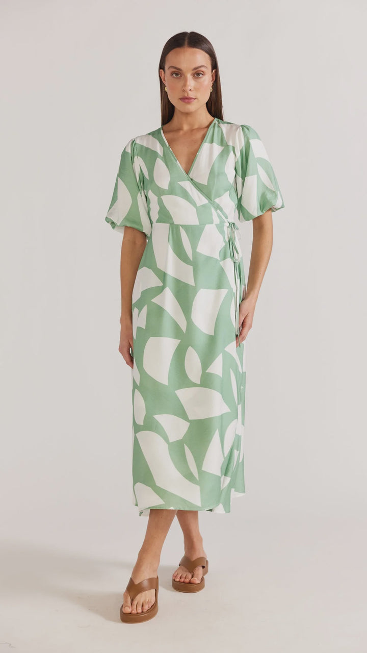 Staple The Label Lara Wrap Midi Dress - Spearmint