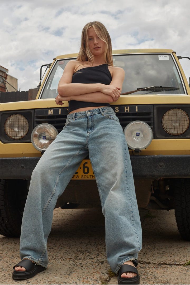 Dr Denim Hill Low Rise Jean - Drift Light Blue