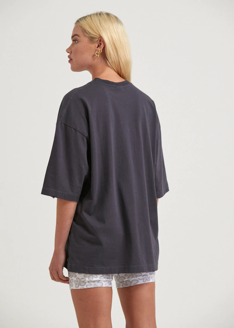 Glits Recycled Oversized T-Shirt- Charcoal