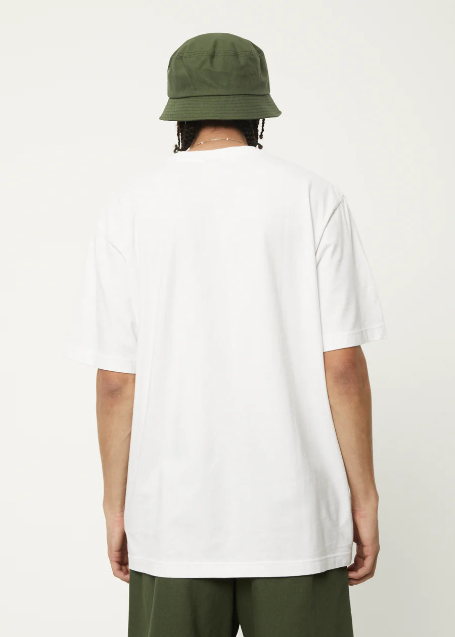 Calico Recycled Retro Fit Tee - White