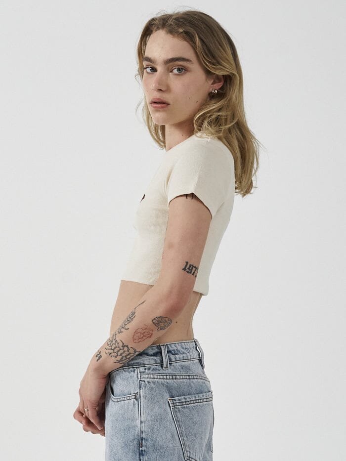 Foundation Baby Crop Tee - Unbleached