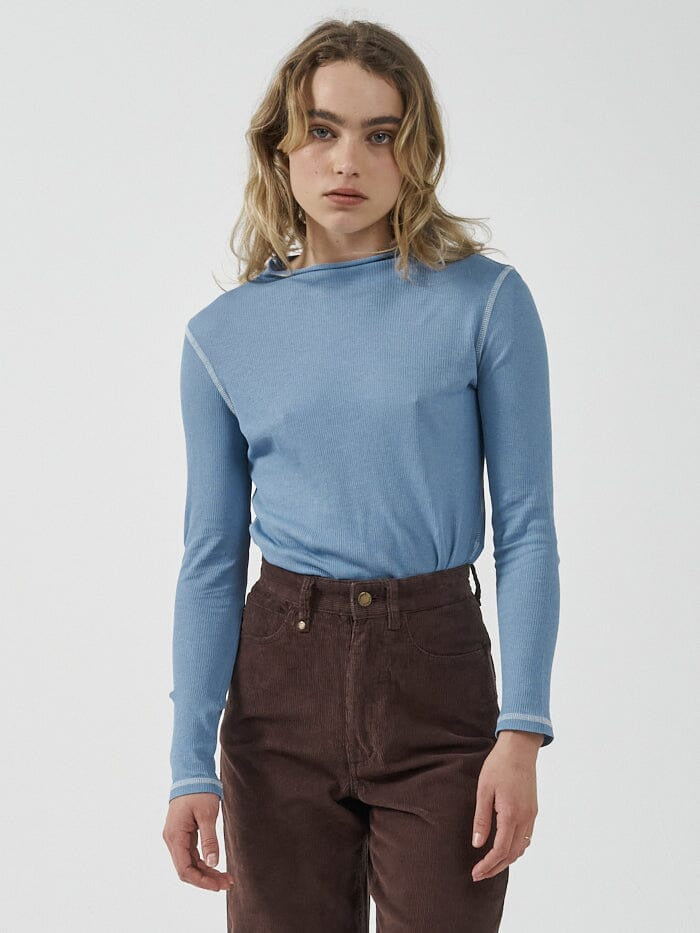 Thrills Inverse Hemp Turtleneck - Powder Blue