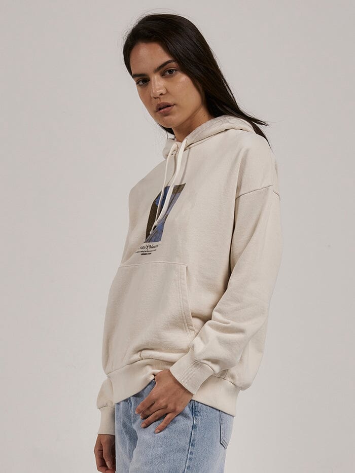 Relaxation Station Fleece Hood - Heritage White