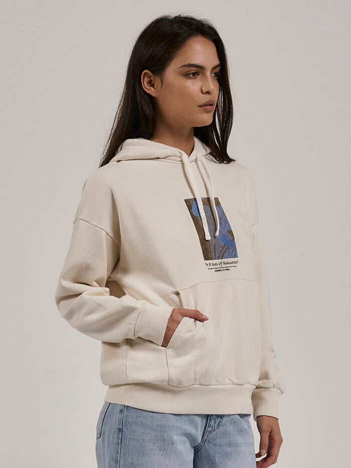 Relaxation Station Fleece Hood - Heritage White