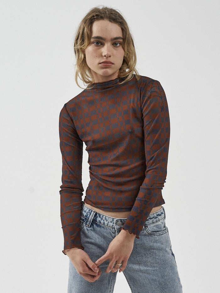 Thrills Revel Mesh Turtleneck - Navy