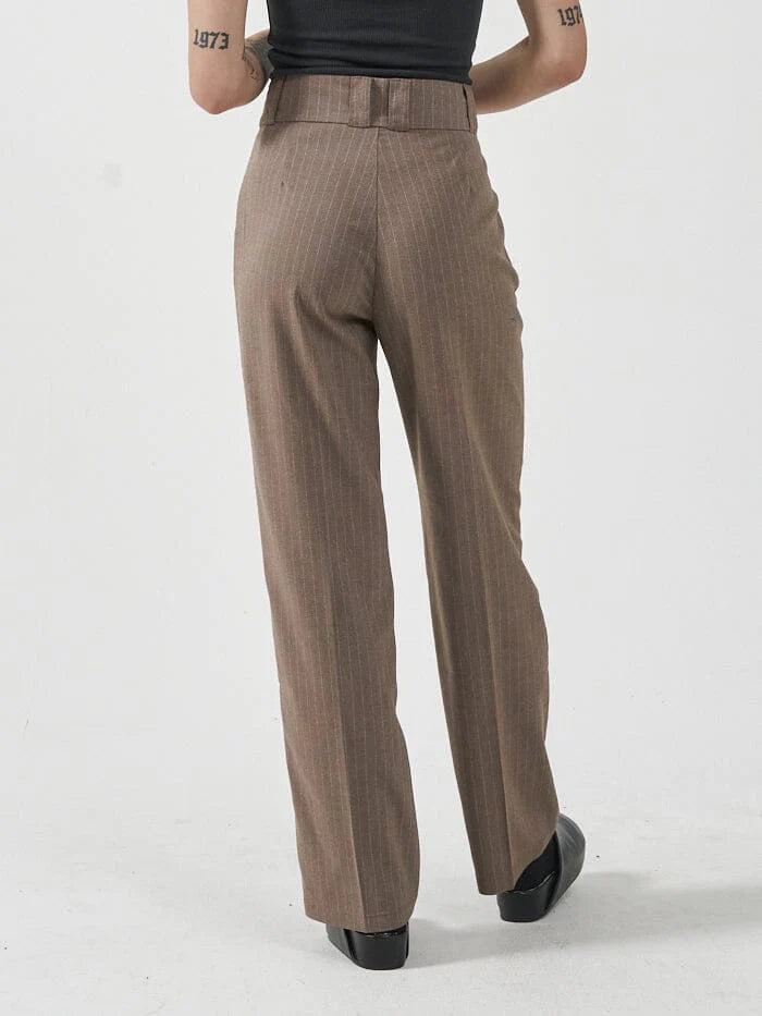 Danny Pinstripe Pant - Taupe