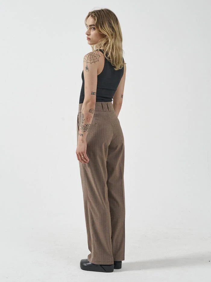 Danny Pinstripe Pant - Taupe