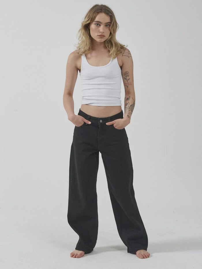 Thrills Billie Low Baggy Jean - Black Rinse