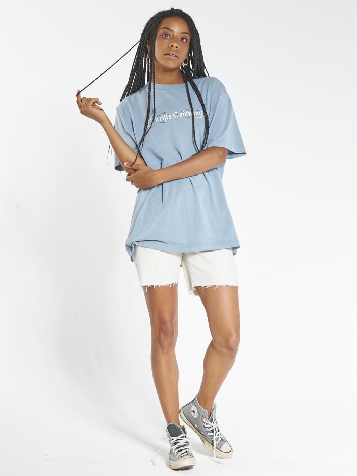 Strange Days Merch Fit Tee - Steel Blue