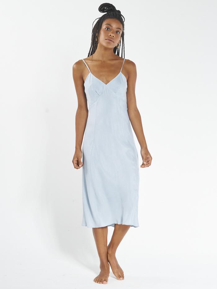 Chelsea Slip Dress - Steel Blue