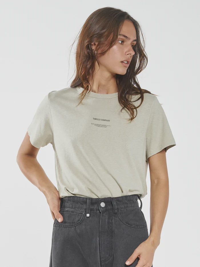 Thrills Territory Hemp Relax Fit Tee - Overcast