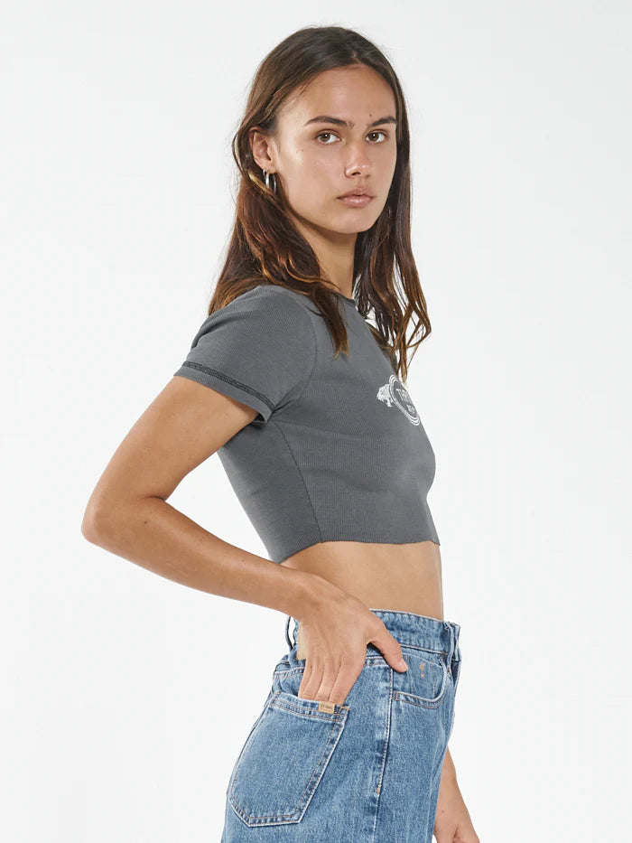 From The Beginning Baby Crop Tee - Merch Black