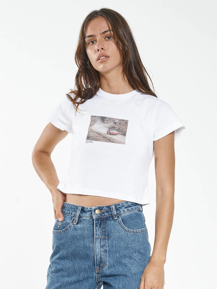 Red Corvette Mini Tee - White