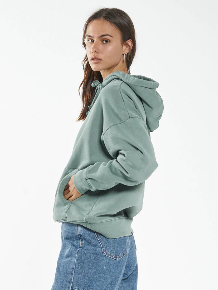 Thrills Stack Fleece Hood - Comfrey