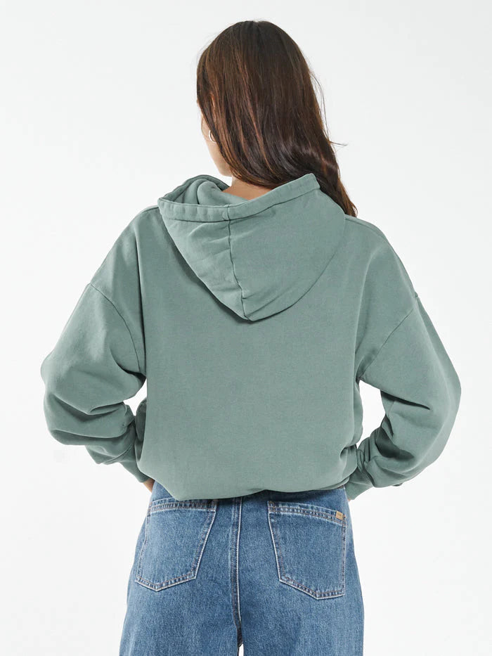 Thrills Stack Fleece Hood - Comfrey