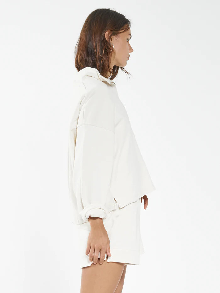 Deluxe 3/4 Zip Pullover - Unbleached