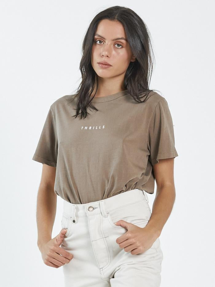 Minimal Thrills Relaxed Tee- Walnut