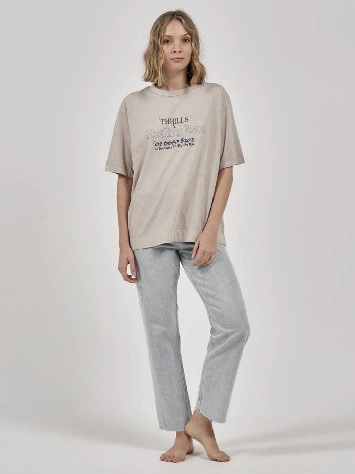 Healing Rays Box Fit Tee - Pavement