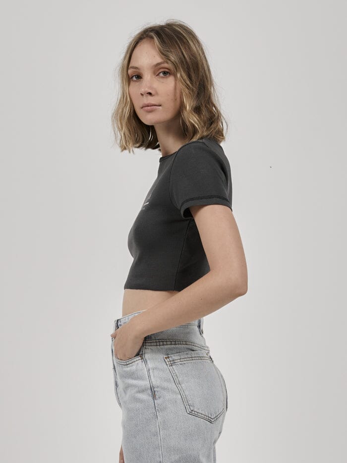 One For All Baby Crop Tee - Merch Black