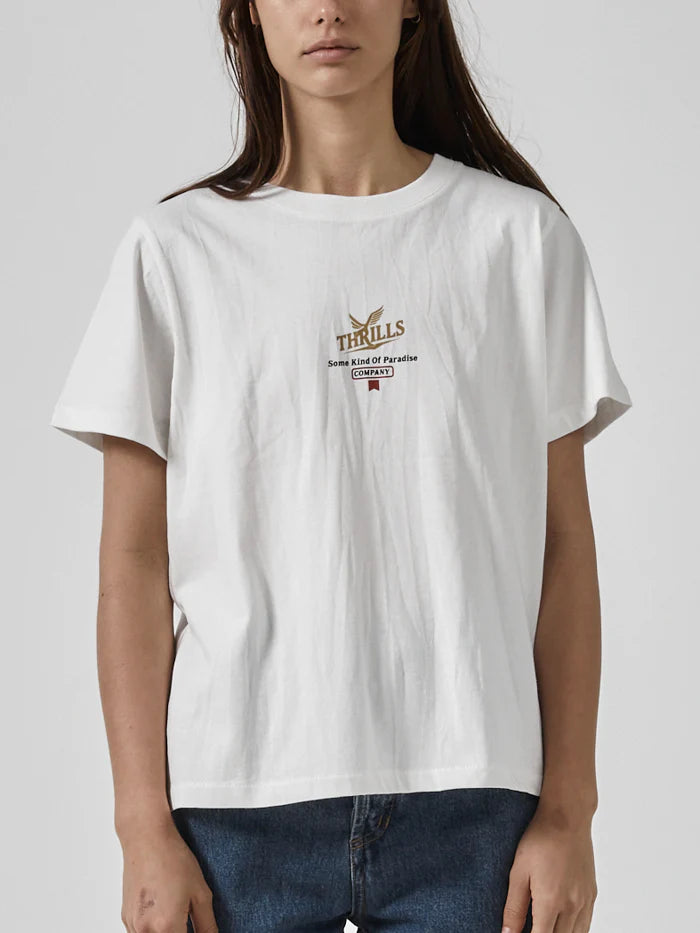 Golden Paradise Relaxed Tee - Dirty White