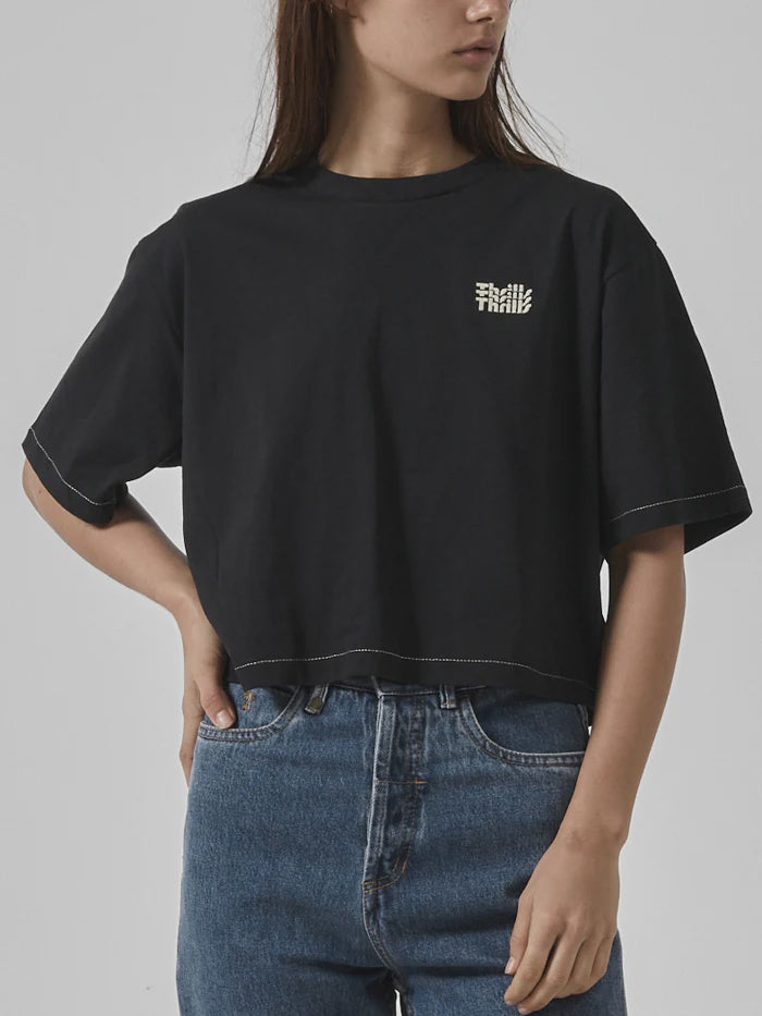 Infinite Thrills Merch Crop Tee - Black
