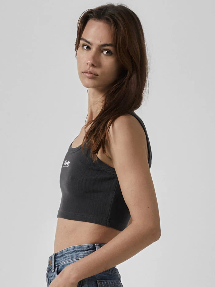 Paradox Of Paradise Retro Crop Tank - Heritage Black