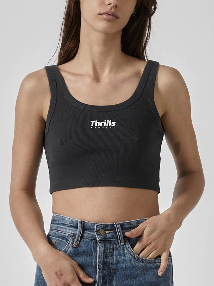 Paradox Of Paradise Retro Crop Tank - Heritage Black