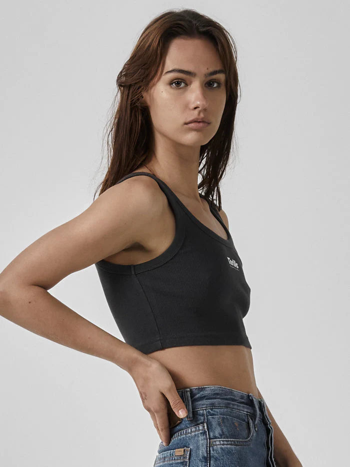 Paradox Of Paradise Retro Crop Tank - Heritage Black