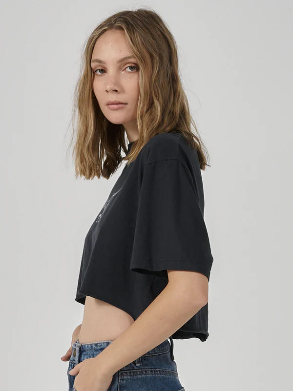 Iron Eagle Merch Super Crop Tee - Twilight Black