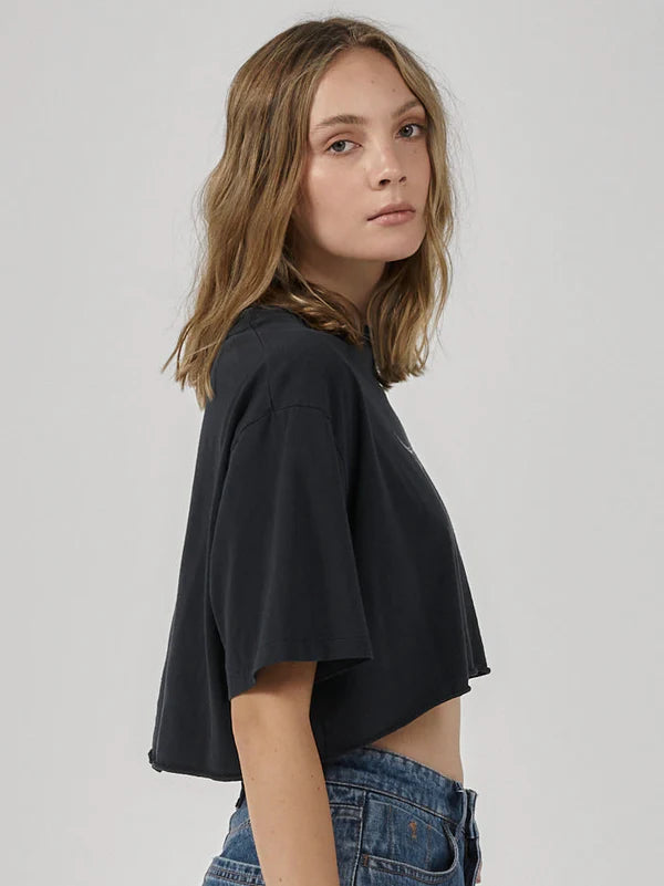 Iron Eagle Merch Super Crop Tee - Twilight Black