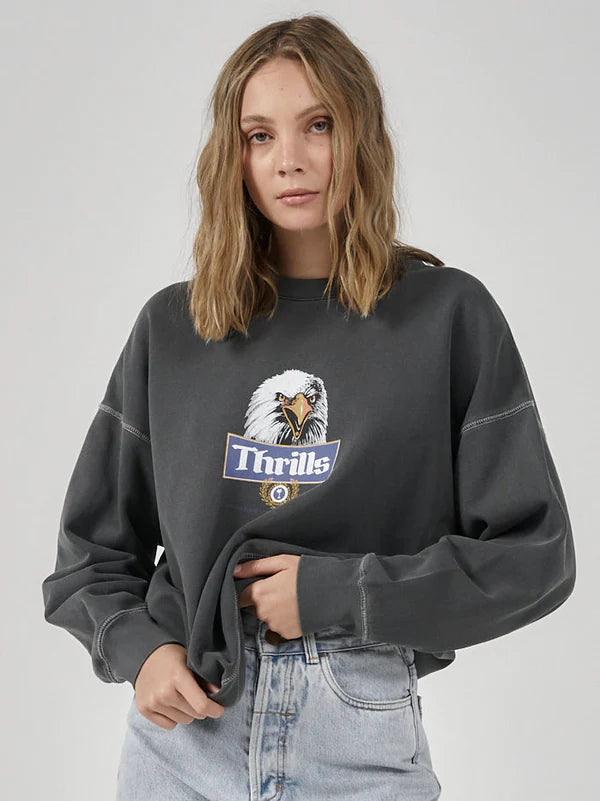 Rise Above Slouch Crew - Merch Black