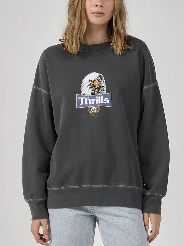 Rise Above Slouch Crew - Merch Black