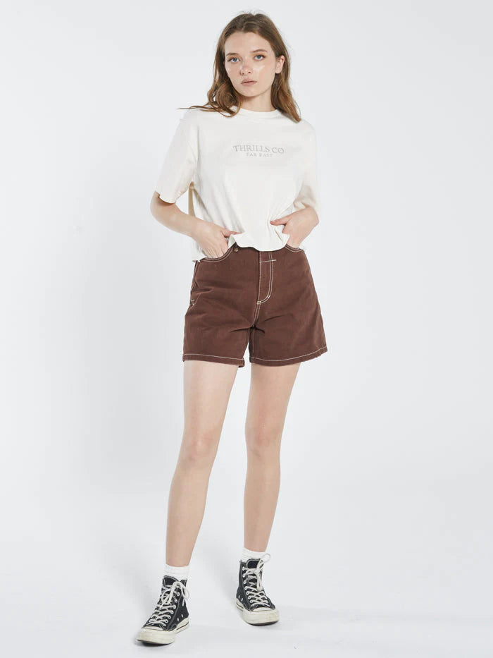 Extension Merch Fit Crop Tee - Heritage White