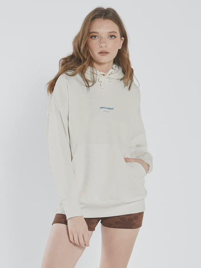 Stamp Wave Fleece Hood - Heritage White