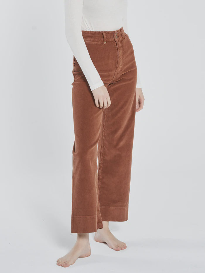 Belle Cord Full Length Pant - Coffee