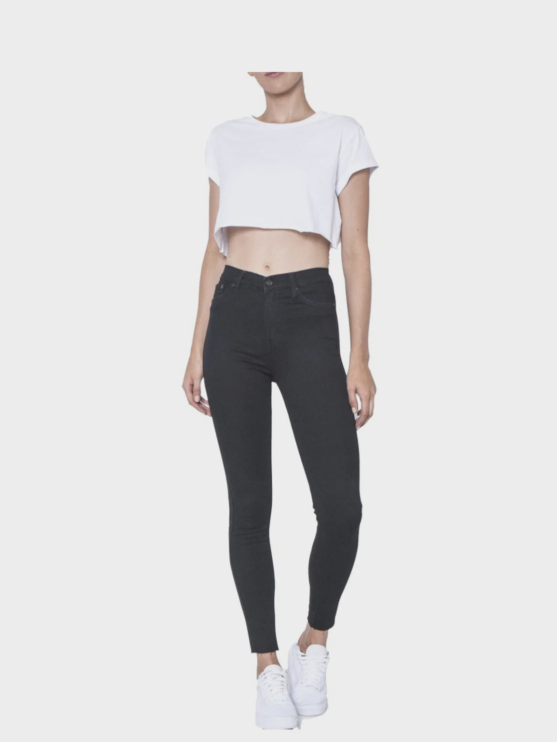 Ziggy Denim Swizzle Sticks High Skinny Crop Jean Forever Black