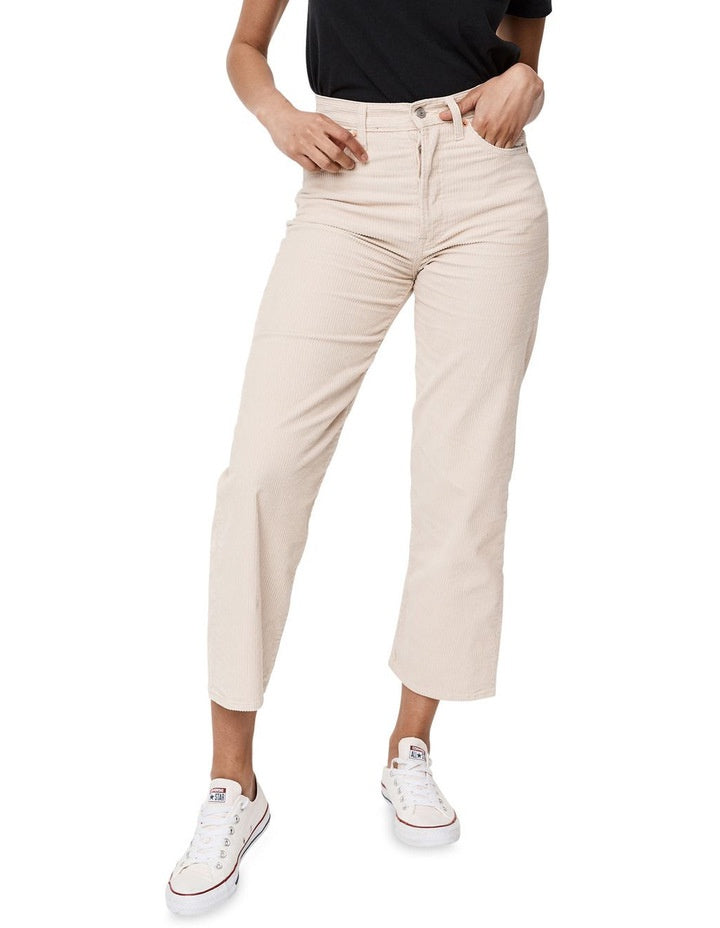 Ribcage Straight Ankle Corduroy Pant - Sandshell Wide Wale Length 29